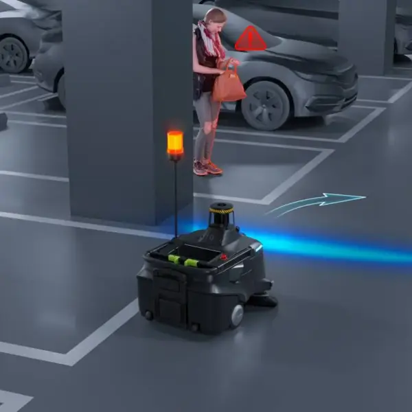 pudu-mt1-max-ki-kehrroboter-maximale-sicherheit-600×600 Robot spazzino Pudu MT1 Max per garage sotterranei e parcheggi multipiano